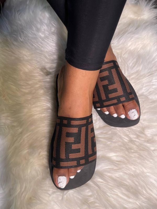 FF-Inspired Mesh Slide Sandals