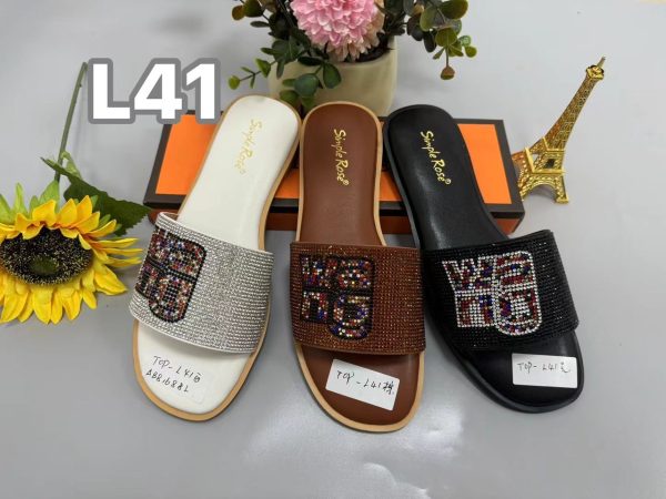 Sparkle Luxe Rhinestone Slides (L41)