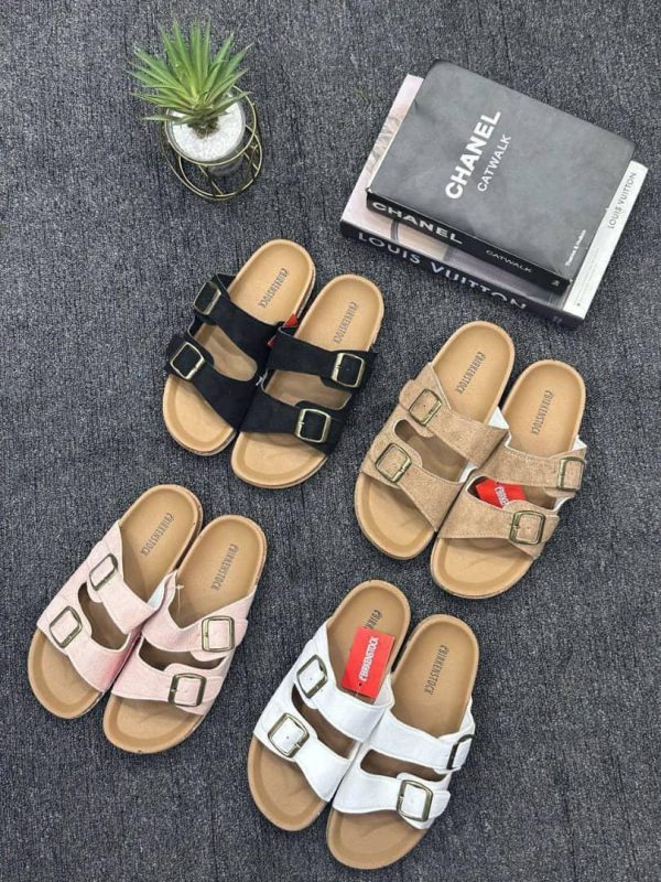 Birkenstock-Style Double Buckle Slides
